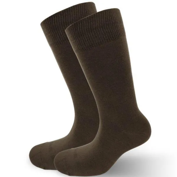 Medias de caballero, café llana