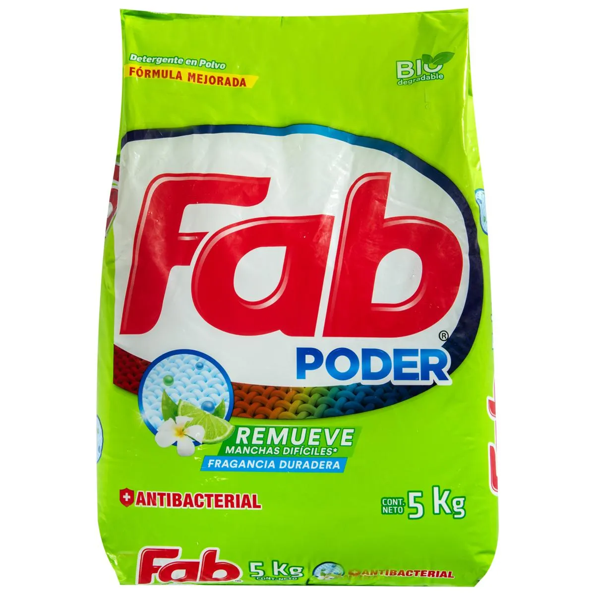Detergente en Polvo Fab Poder Mi Medio Limón 5 kg