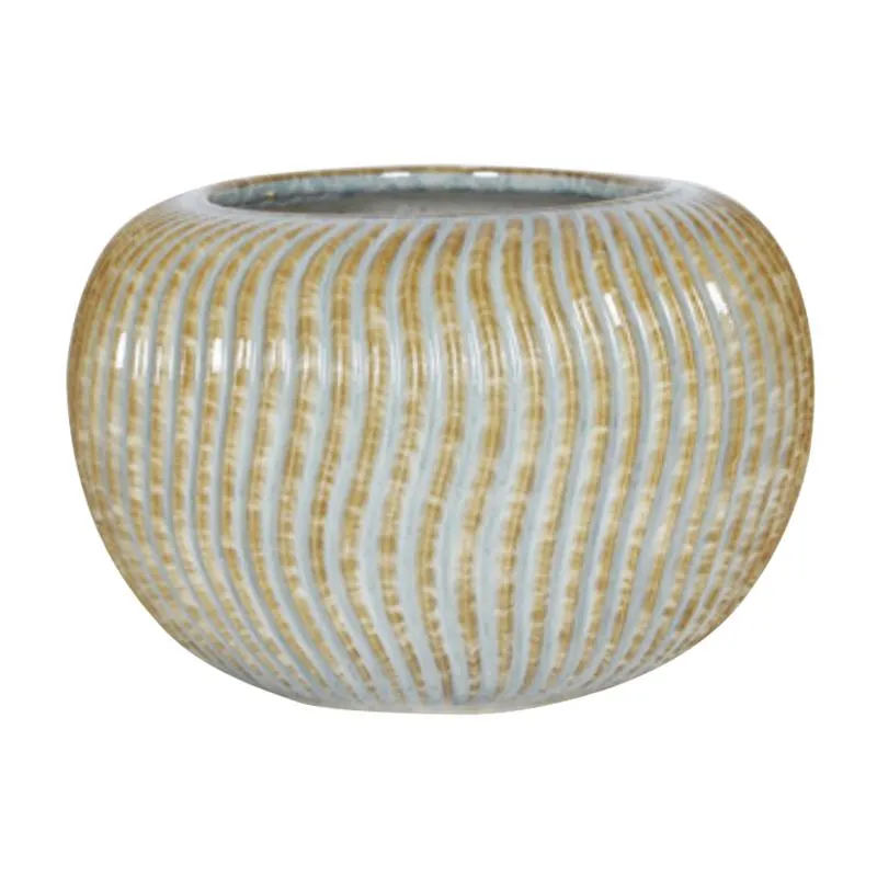 Florero Komy Cerámica 10cm Azul Café