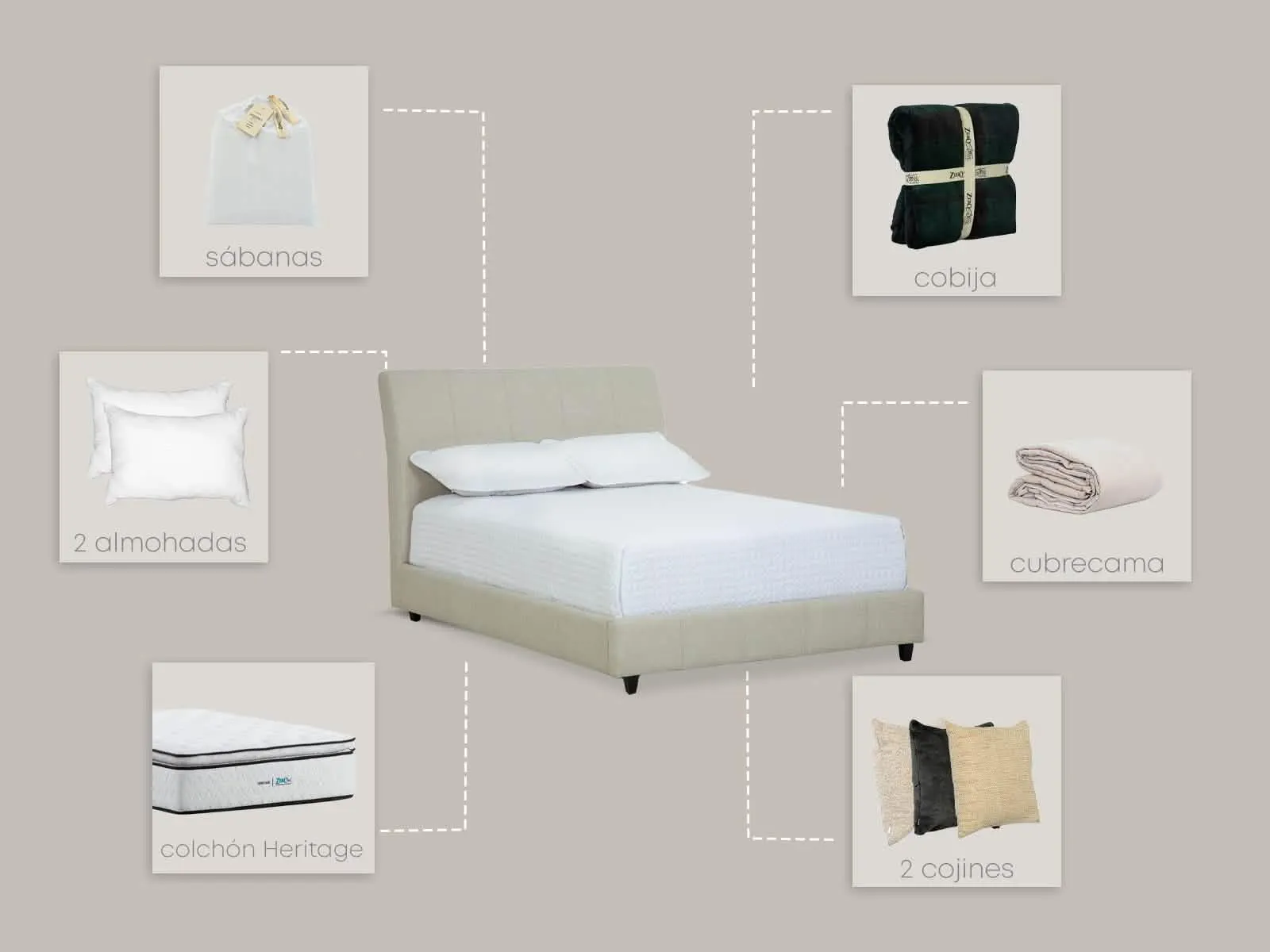 Set Cama Messina Angora Heritage Full