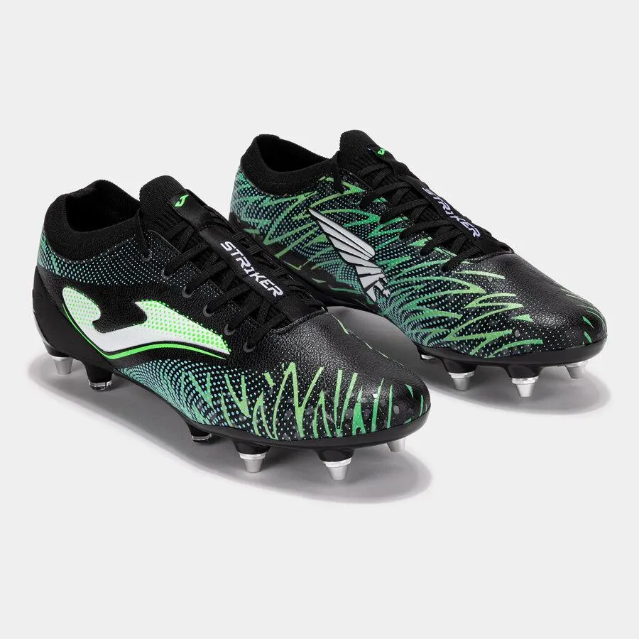 Botas fútbol Striker Top 25 terreno blando SG negro verde