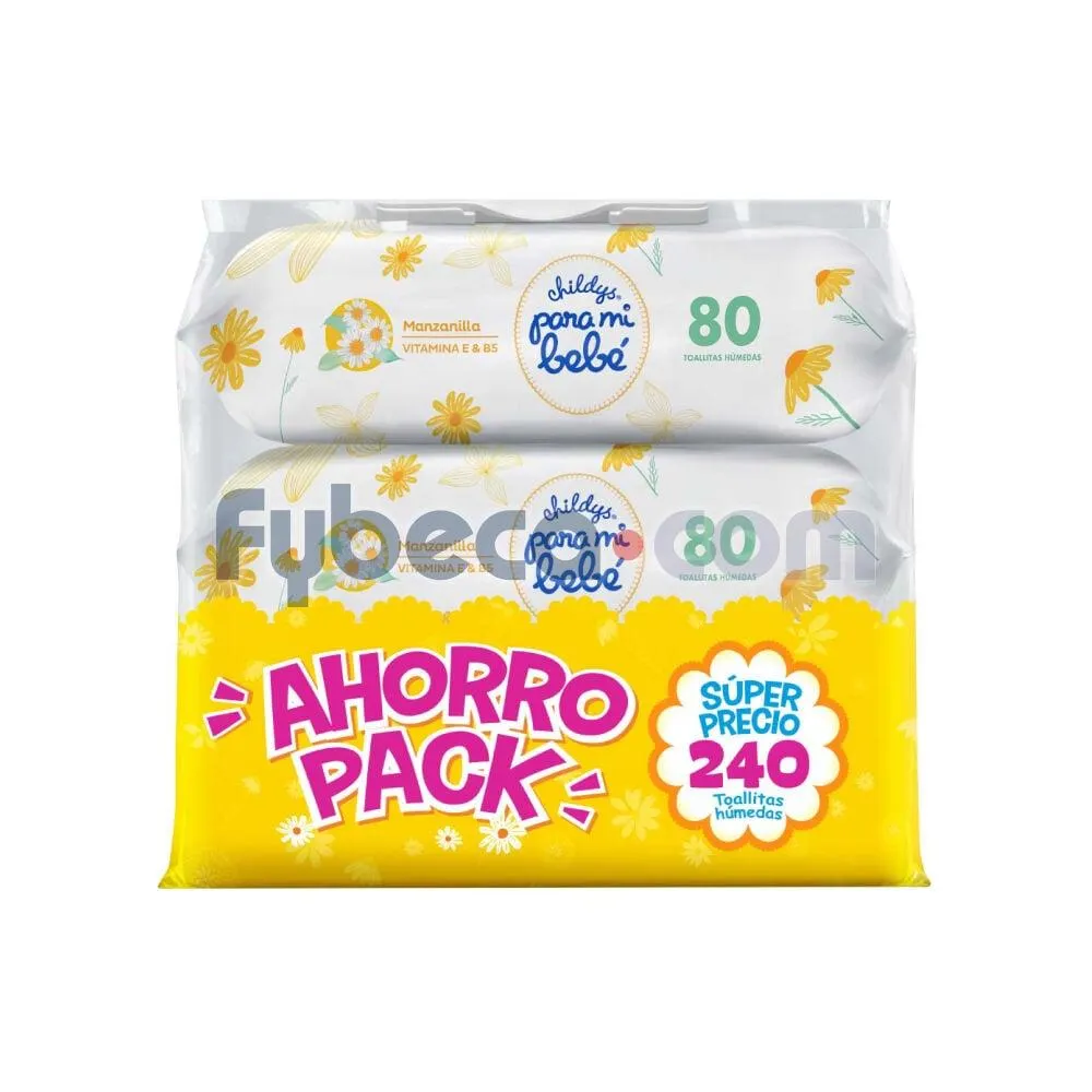 Pañitos Húmedos Manzanilla Vitamina E Y B5 240 Unidades