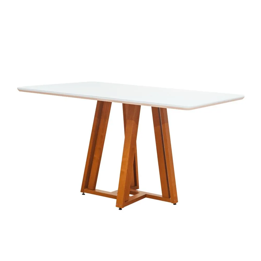 Mesa de Comedor Rectangular Sarah | Bi Color Roble Claro /Off White