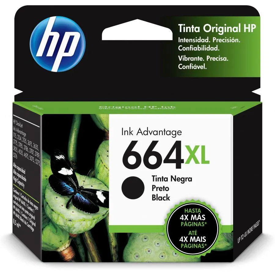 Cartucho - HP - 664XL Negro