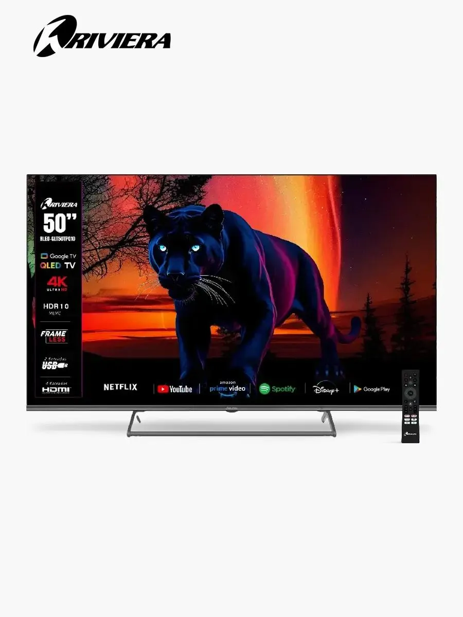 Televisor Riviera Google TV QLED 50″ UHD GLT50TPQ10 | Negro