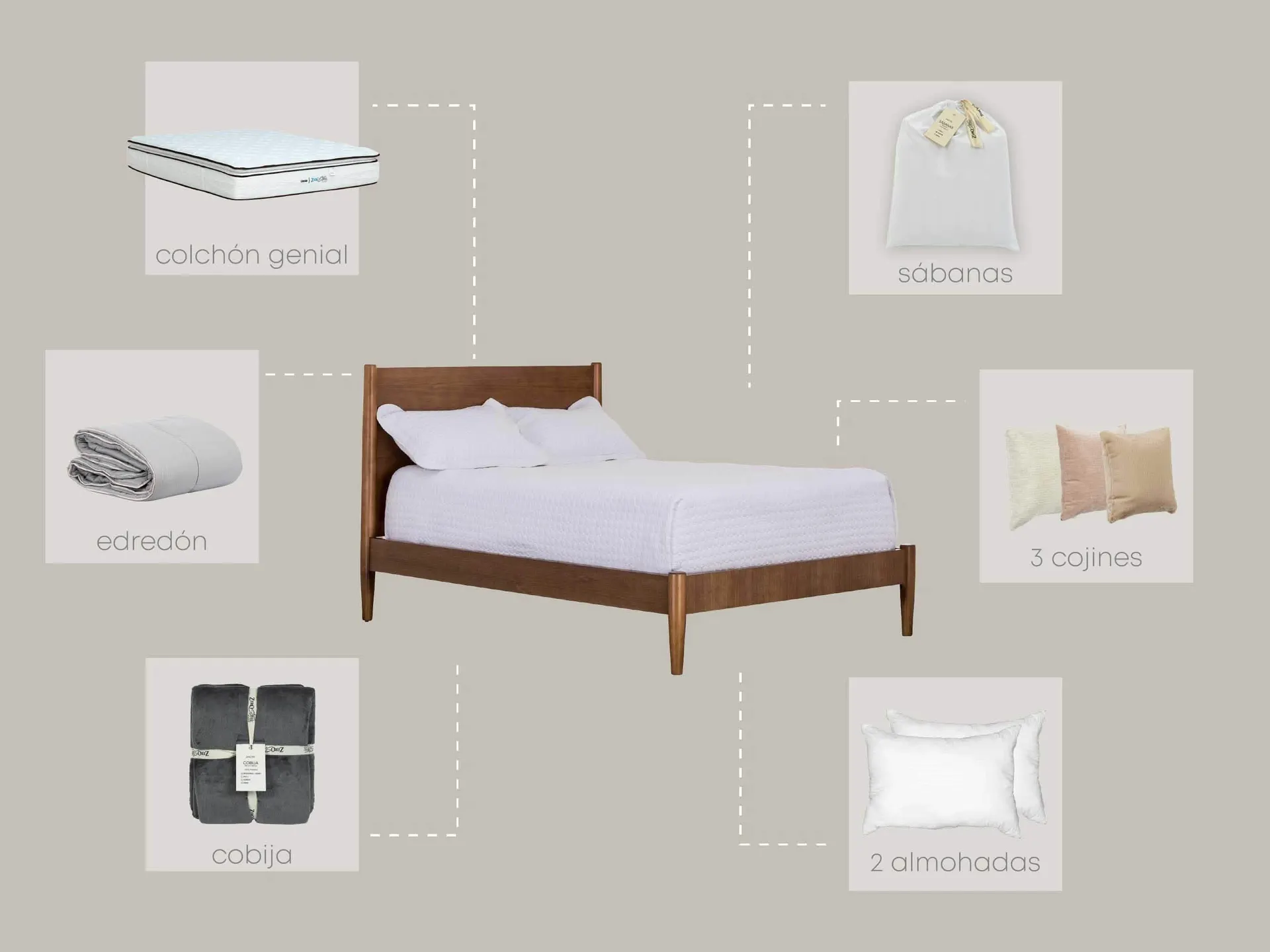 Set Dormitorio Parma Genial King