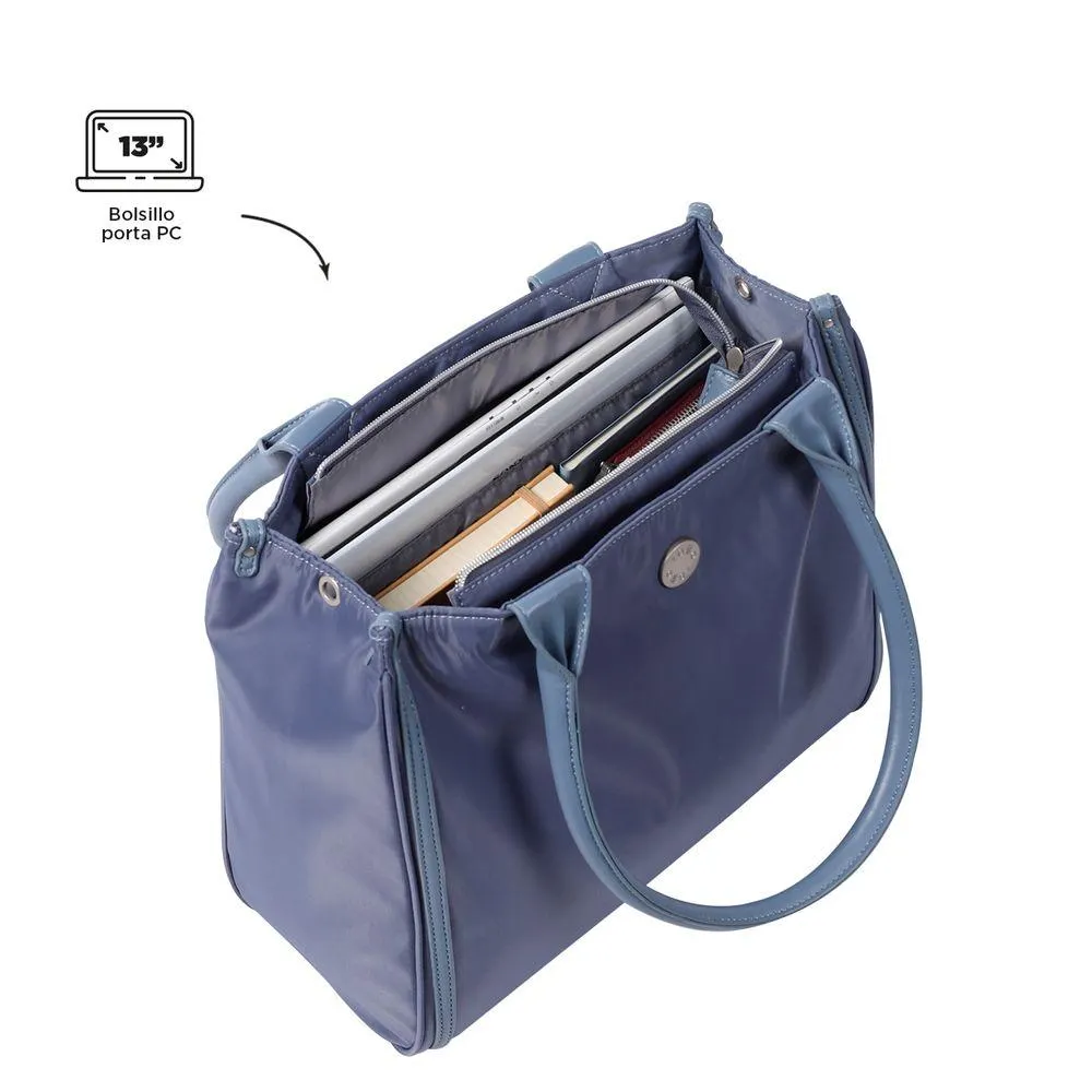 Bolso Mujer Tote Belen Negro - Gris