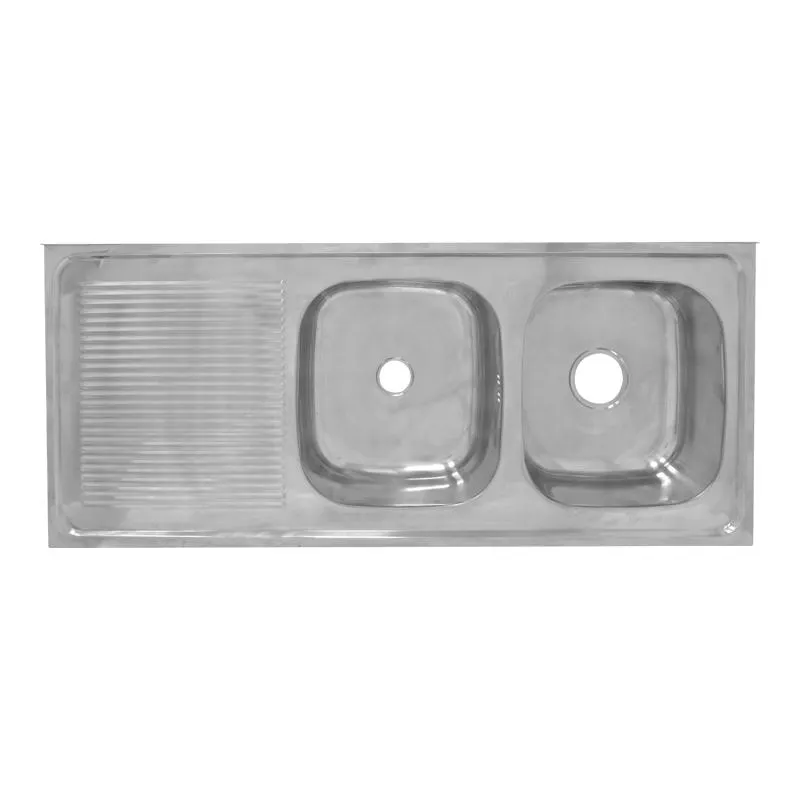 Lavadero de Sobreponer 120 x 50 de 2 Pozos con Escurridor Izquierdo de Acero Inoxidable Mastermaid