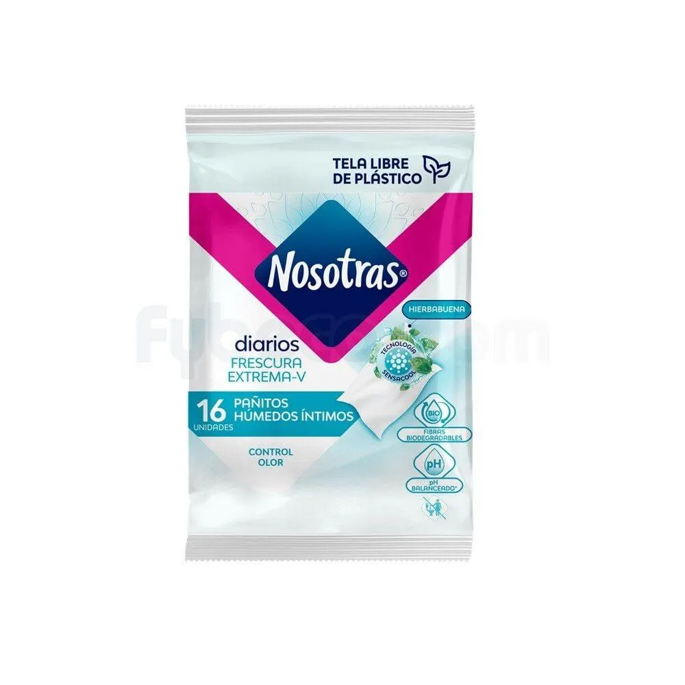 Pañitos Húmedos Íntimos Frescura Extrema-v Hierbabuena 16 Pañitos Unidad