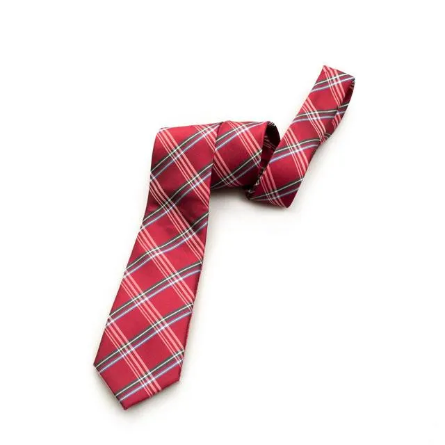 Corbata Gruesa Roja a rayas cruzadas