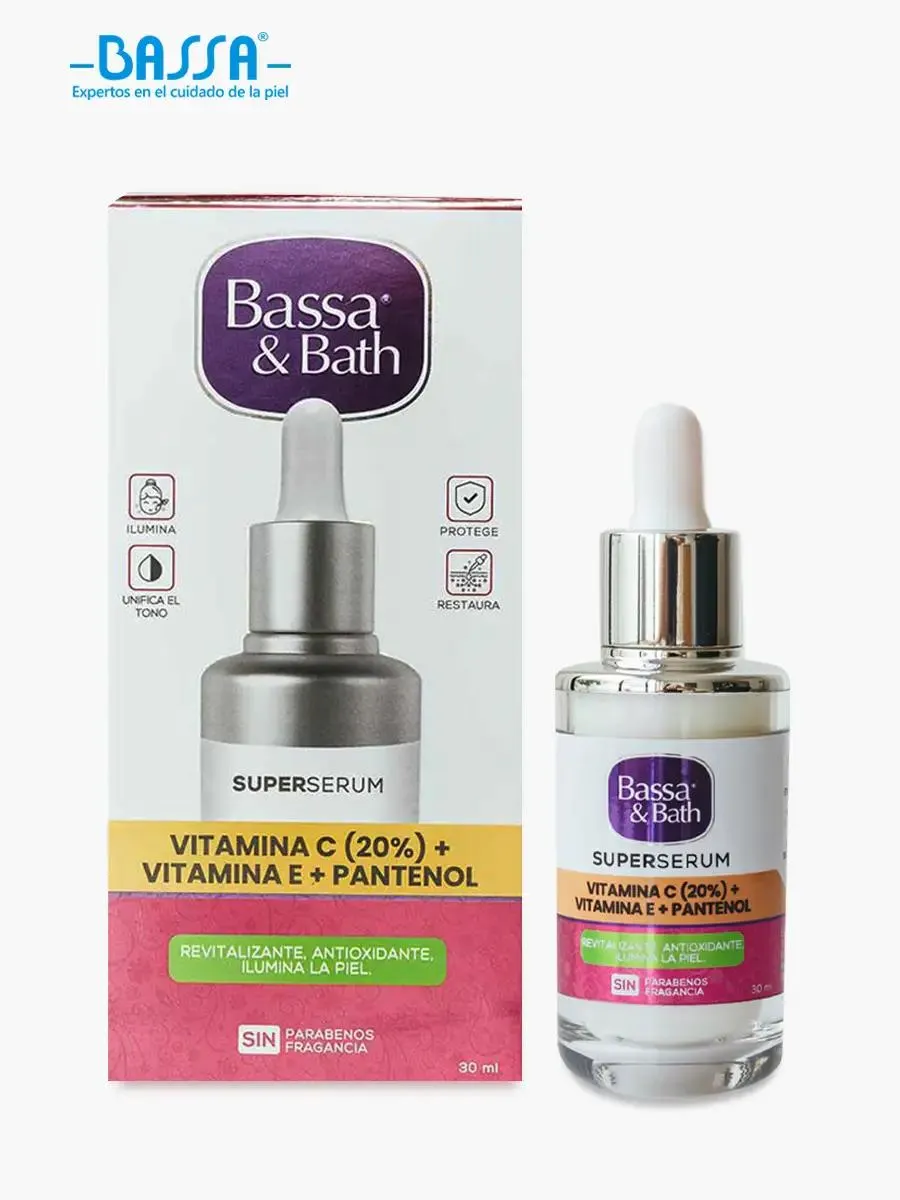 Bassa – Súper Sérum Vitamina C + Vitamina E + Pantenol