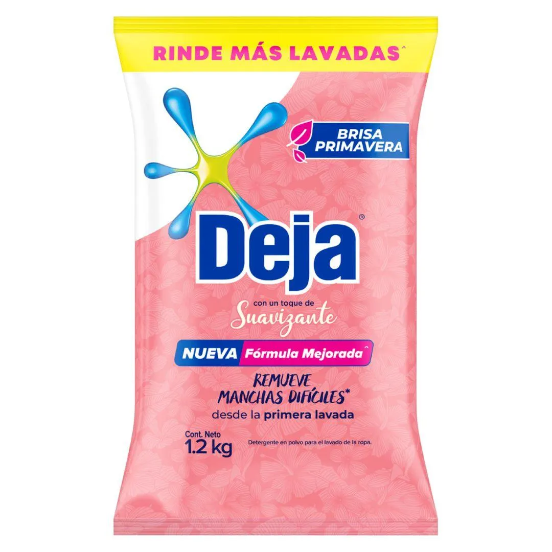 Detergente en Polvo Deja con Suavizante Brisa Primavera más Bicarbonato 1.2kg