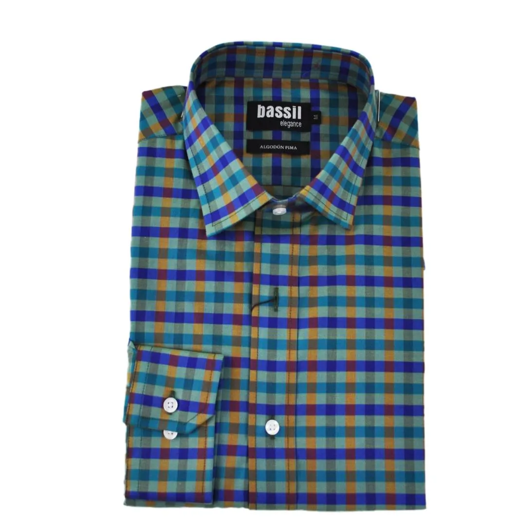 Camisa Verde de Cuadros Manga larga