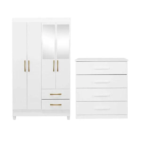 Combo Dormitorio Chile Baiao | Blanco