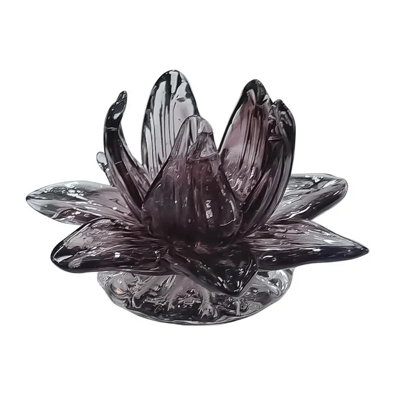 Adorno Flor de Vidrio Vino 12x7cm