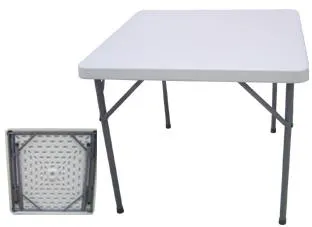 Mesa Alto Tráfico Patas Plegables Cuadrada