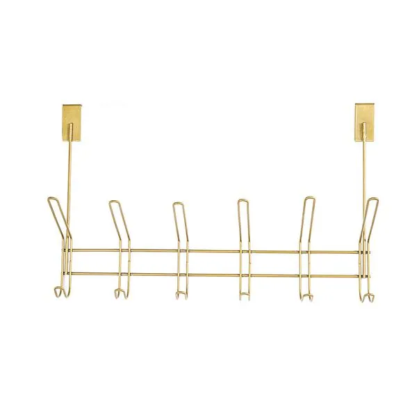 Colgador de Puerta Dorado 6 Ganchos