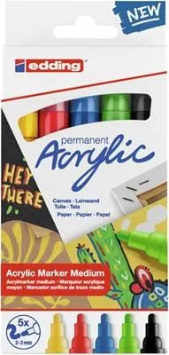 Marcador Acrílico Colores Básicos Juegox5un E-5100