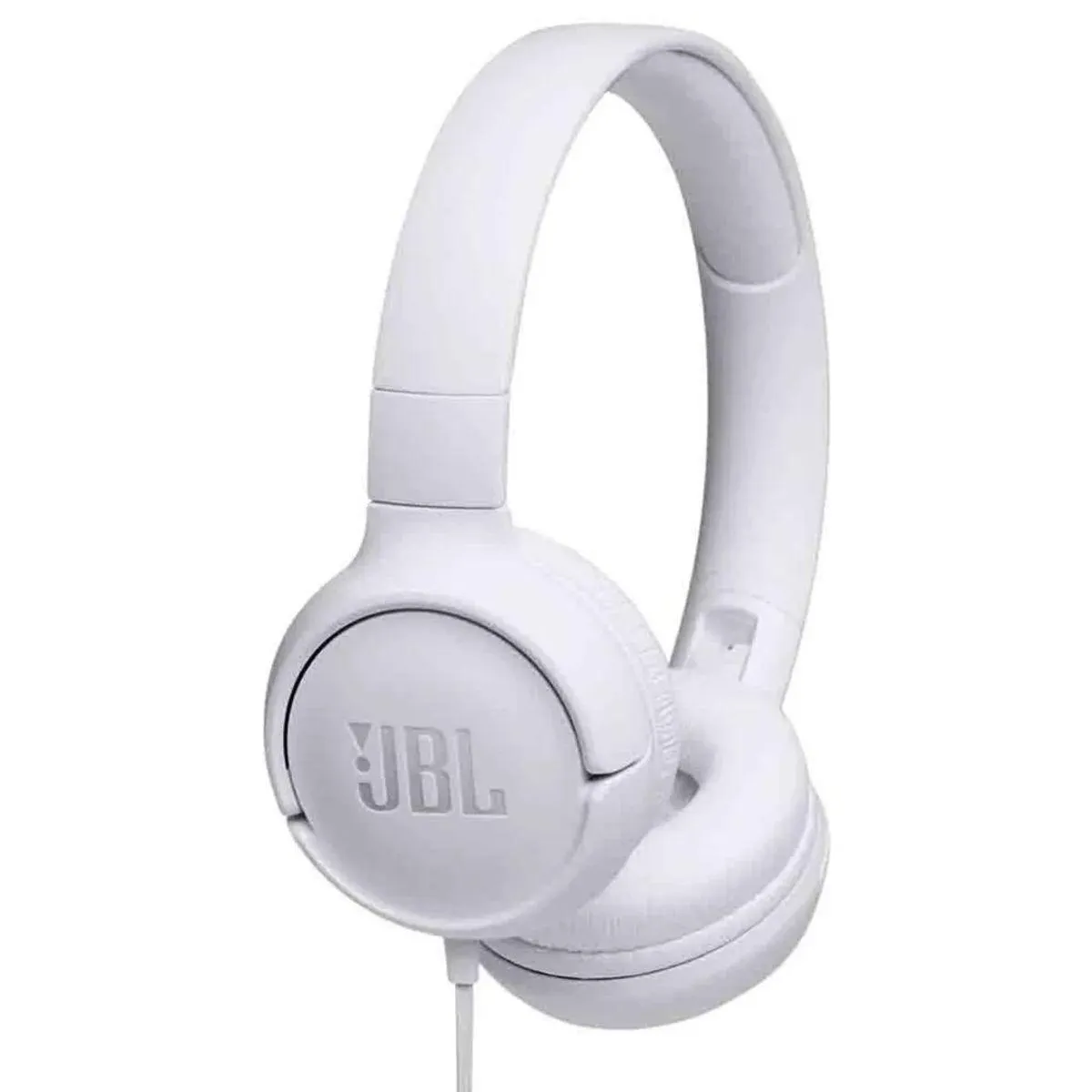 Audífonos JBL JBLT500WHTAM con cable 3.5 mm, Pure Bass y micrófono