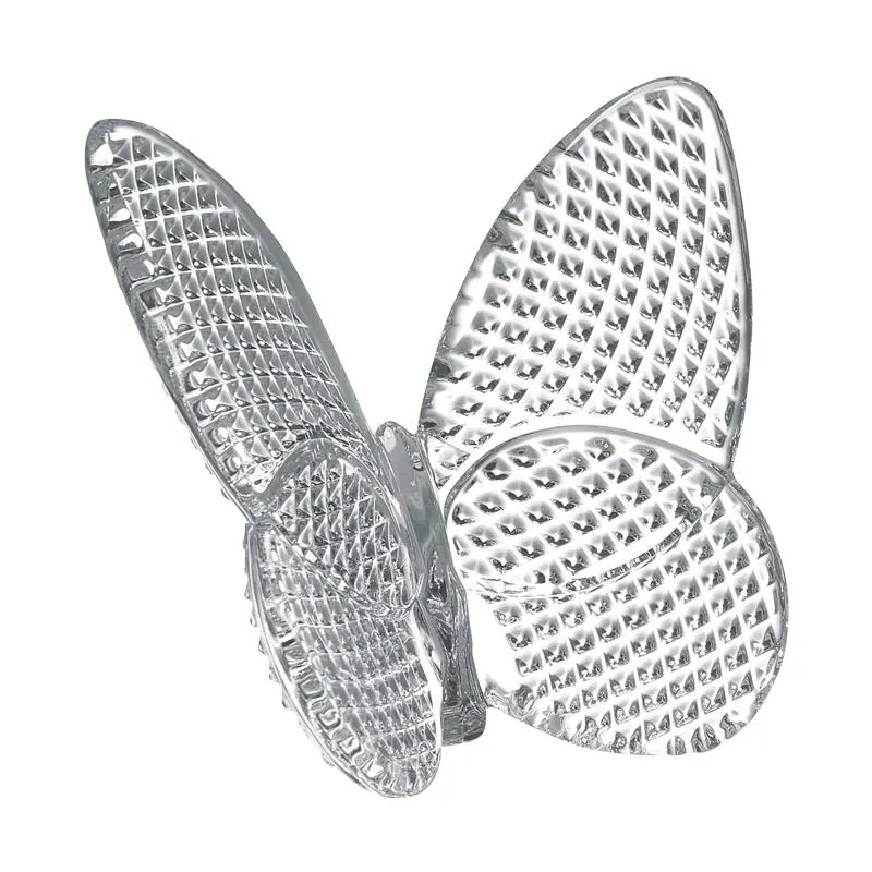 Adorno de Cristal con Diseño Mariposa 8cm Transparente