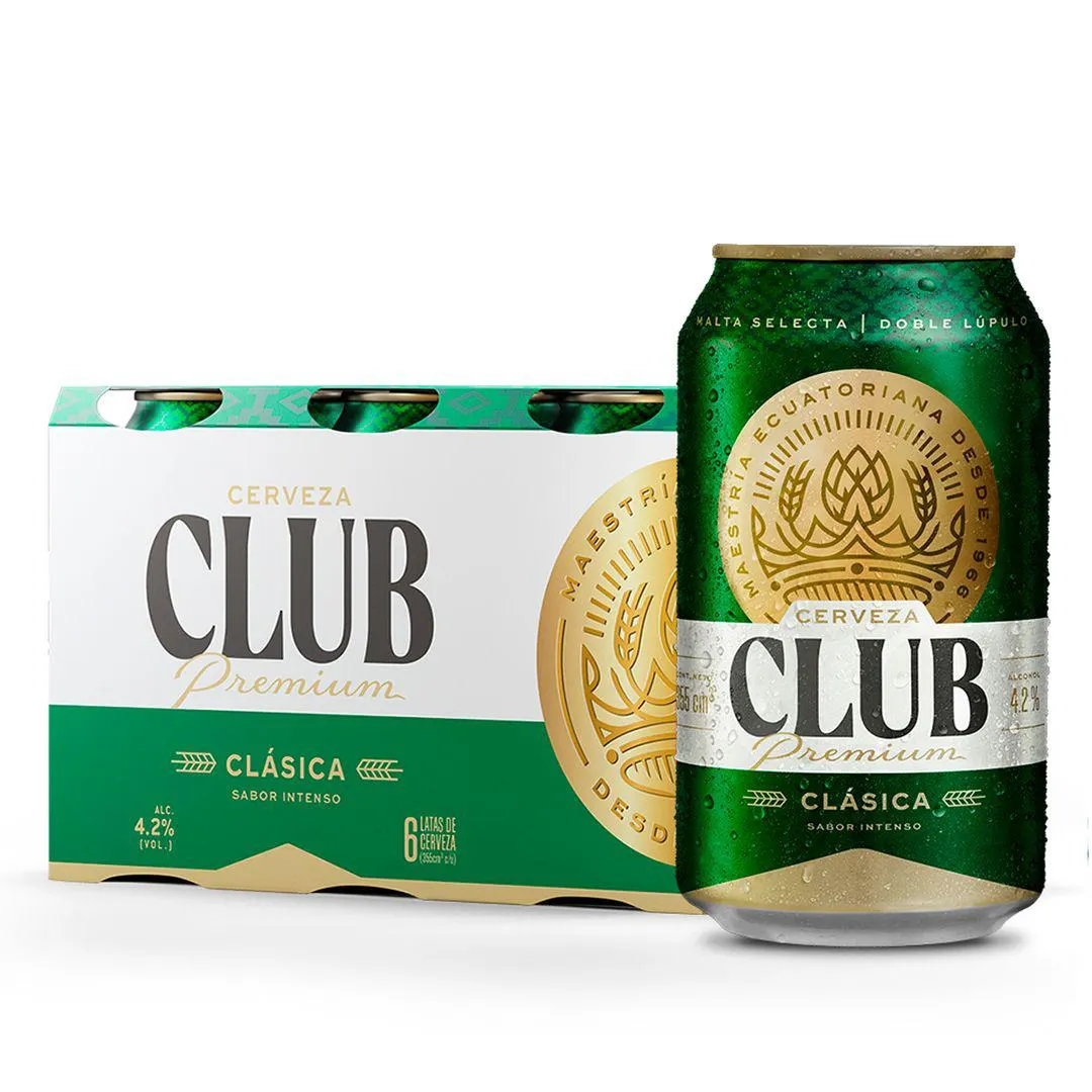 Club Premium Clásica Cerveza Lata 6pack 355ml
