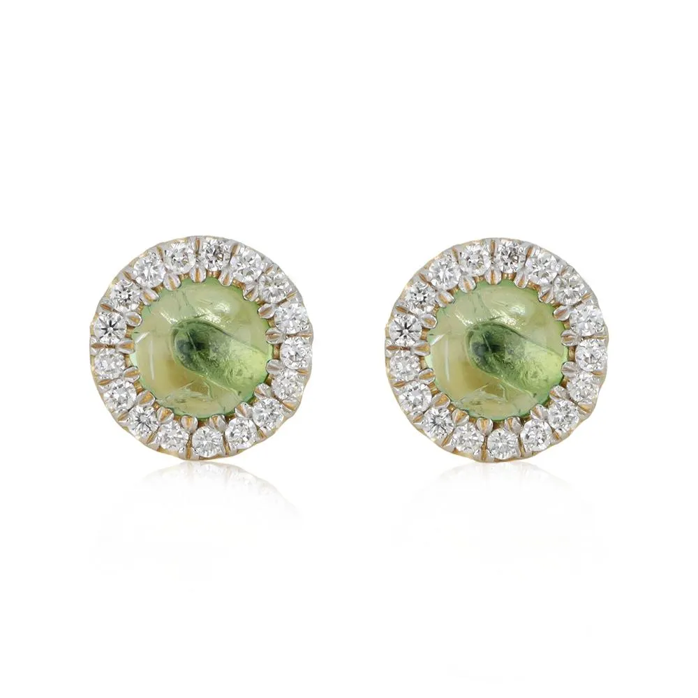 ARETES RESPLANDOR TURMALINA VERDE