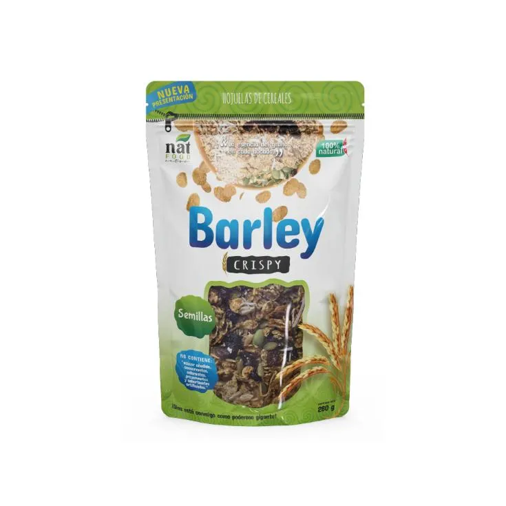 Hojuelas Barley Crispy De Trigo Cebada Con Semillas Arándano
