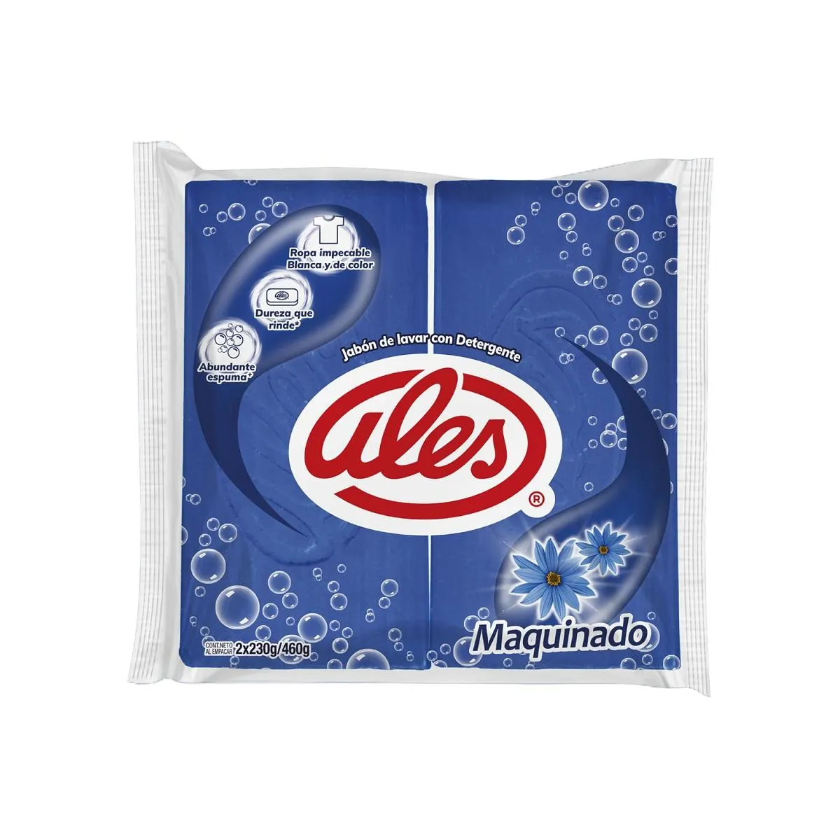 Pack 2 Uds Jabón de Lavar Ales Azul Maquinado Clásico 230 g