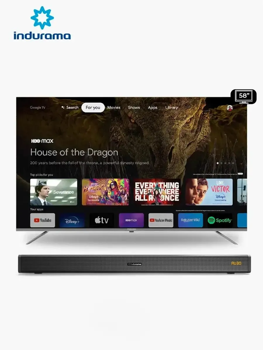 Smart Tv Indurama 58" 58TIKGF2GUHD Google Tv