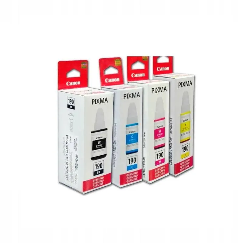 Tinta Can Pack 4 Colores Serie G190 NegroCyan/Magenta/Yellow