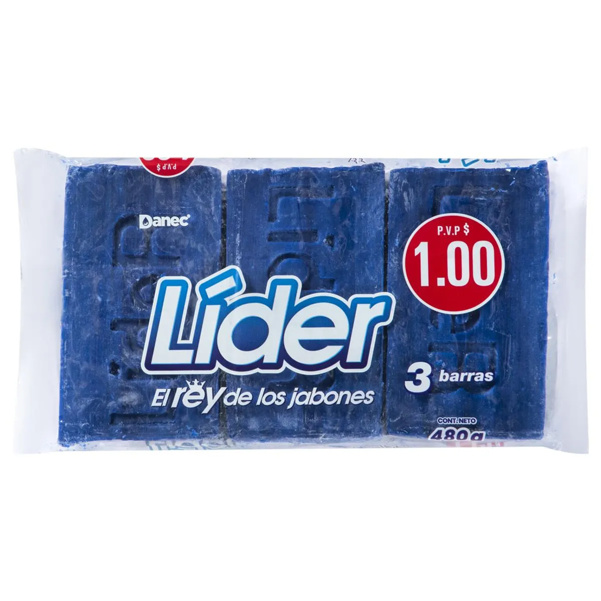 Pack 3 Uds Jabón Azul Líder 450 g