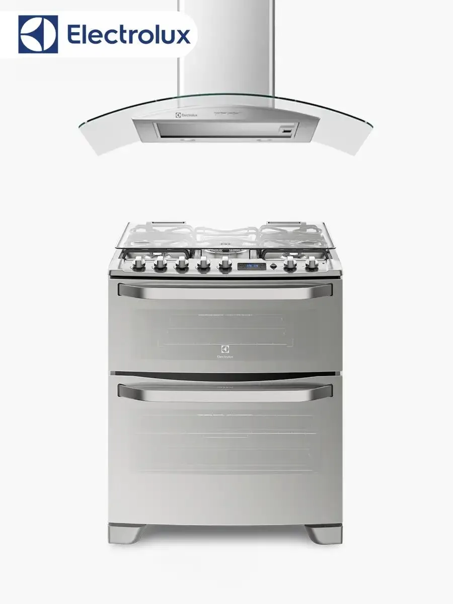 Combo Electrolux Cocina a Gas 5 Quemadores + Campana Empotrable Eléctrica