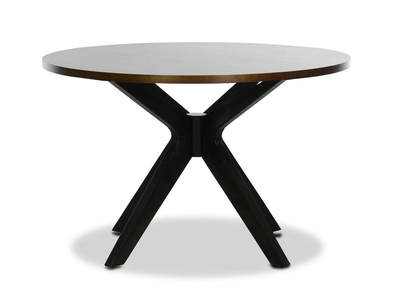 Mesa Comedor Circular Bacoli V3 C/Miel Base/Negro