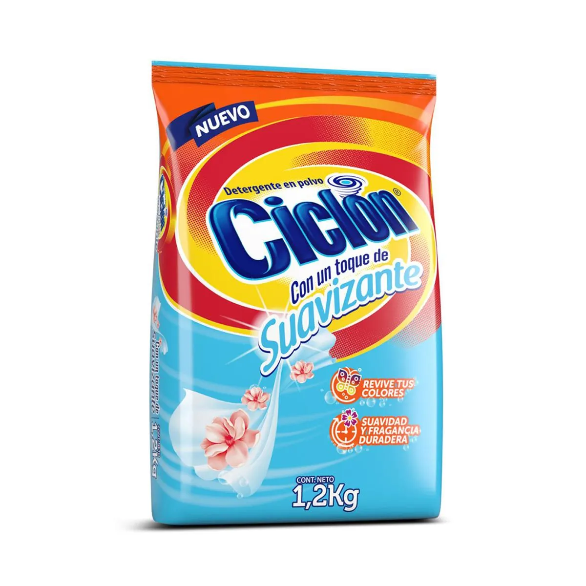 Detergente en Polvo Ciclón con Suavizante 1.2 kg