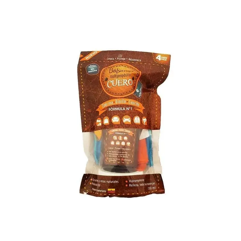 Bálsamo Multipropósito Para Cuero Pack 4 Items Color Neutro