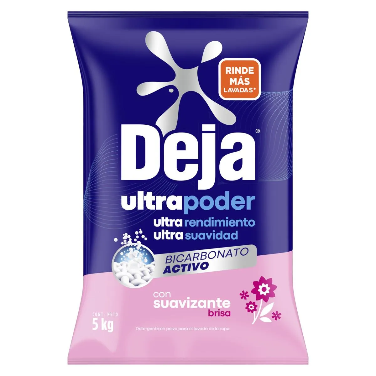 Detergente en Polvo Deja con Suavizante Brisa Primavera más Bicarbonato 5 kg	