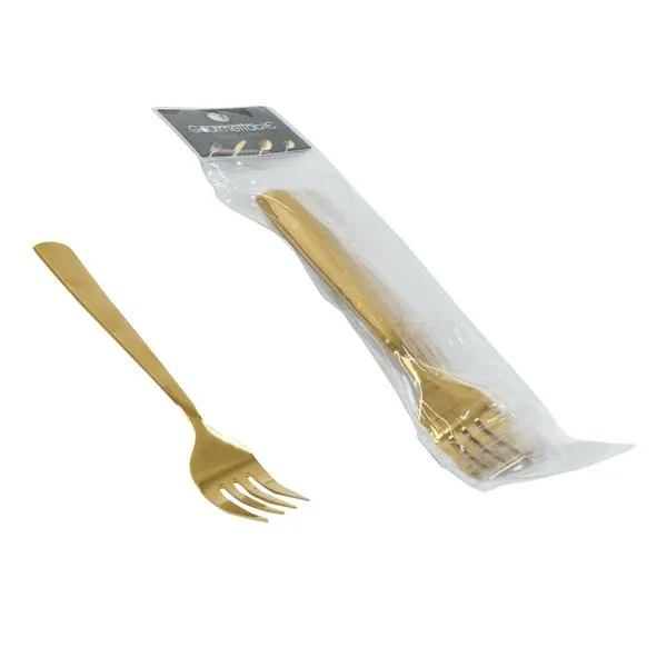 Juego de Tenedores de Mesa Dorado 4 Piezas