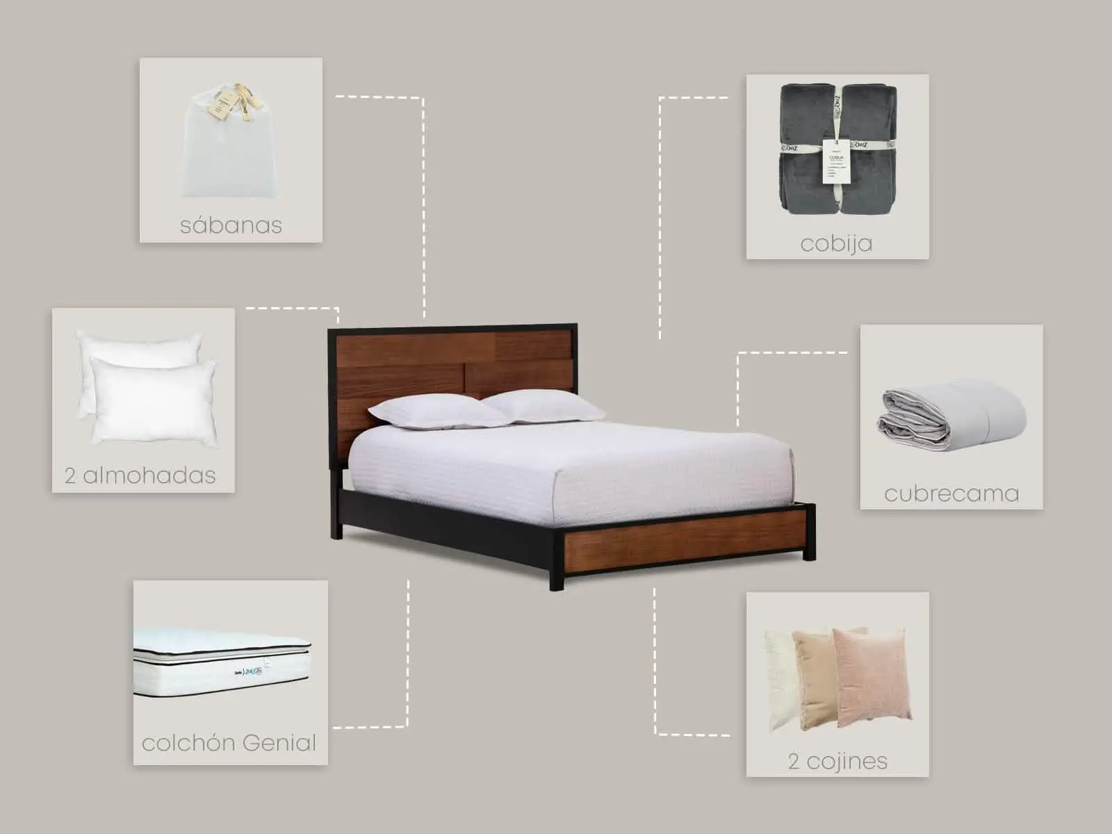 Set Dormitorio Calabria Genial Queen