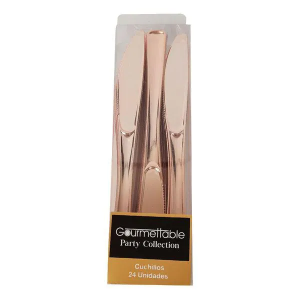 Set de Cuchillos Descartables Rose 24 Piezas