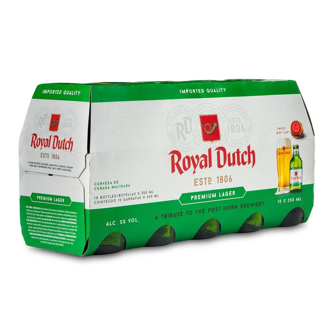 Pack 10 Uds Cerveza Royal Dutch Botella 250ml