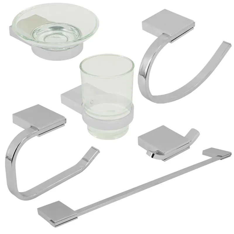 Accesorios de Baño Cromo 6 Piezas