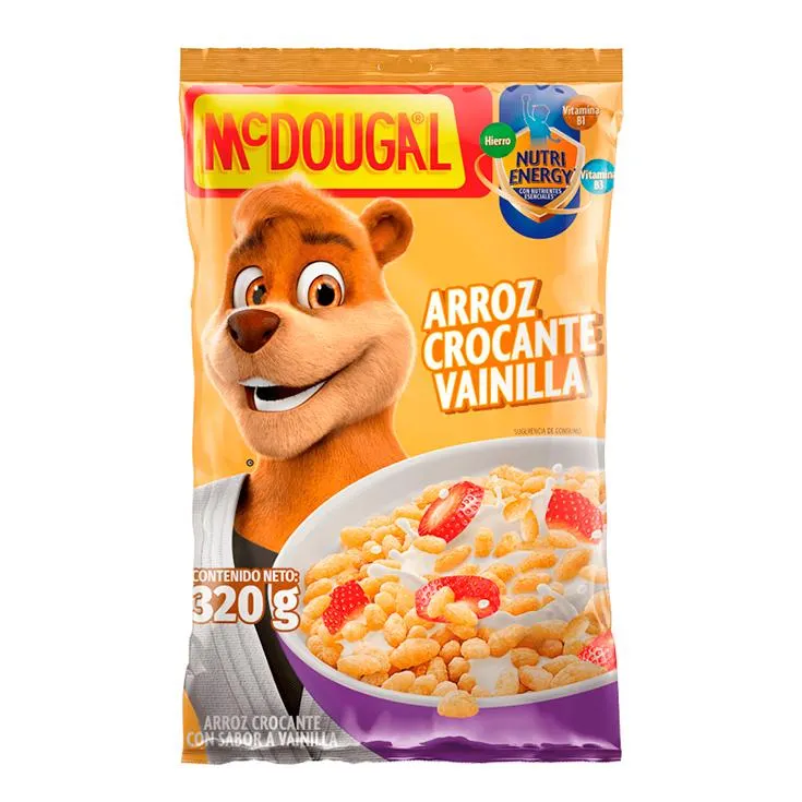 Mc Dougal Cereal Funda Arroz Crocante Vainilla 320 Gr