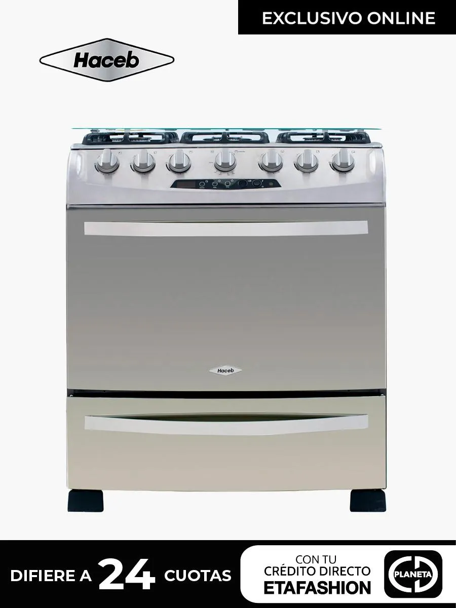 Cocina a Gas Haceb HA-OREGANO 76 Ultra| Inox