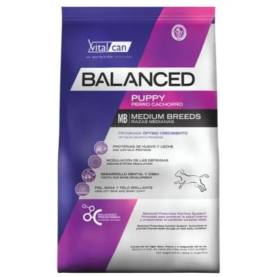 VITALCAN BALANCED PERRO PUPPY RAZA MEDIANA
