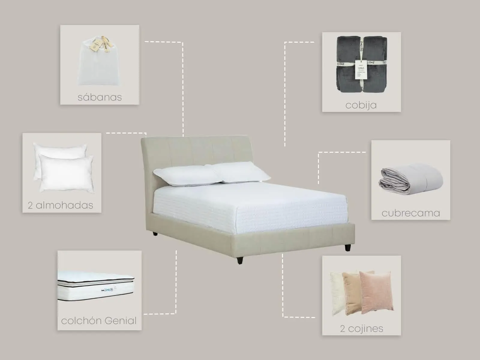 Set Cama Messina Angora Genial Full