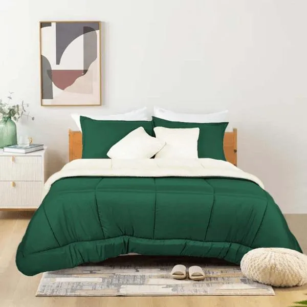 Cobertor Nordico Sherpa Verde Full