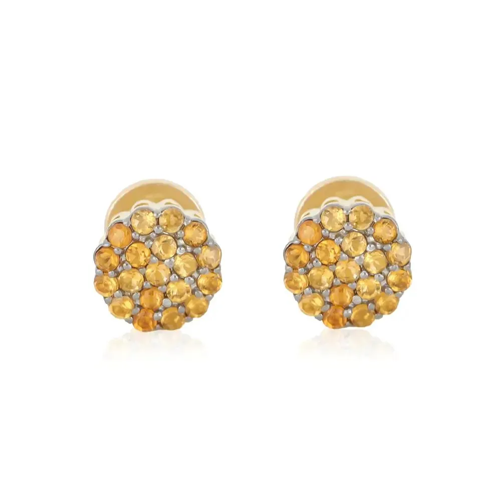ARETES CITRINO PAVÉ