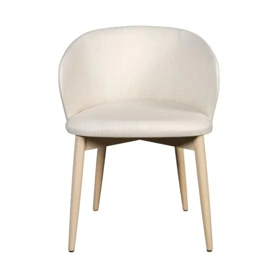Silla de Comedor Chanel | Off White/ Madera Claro