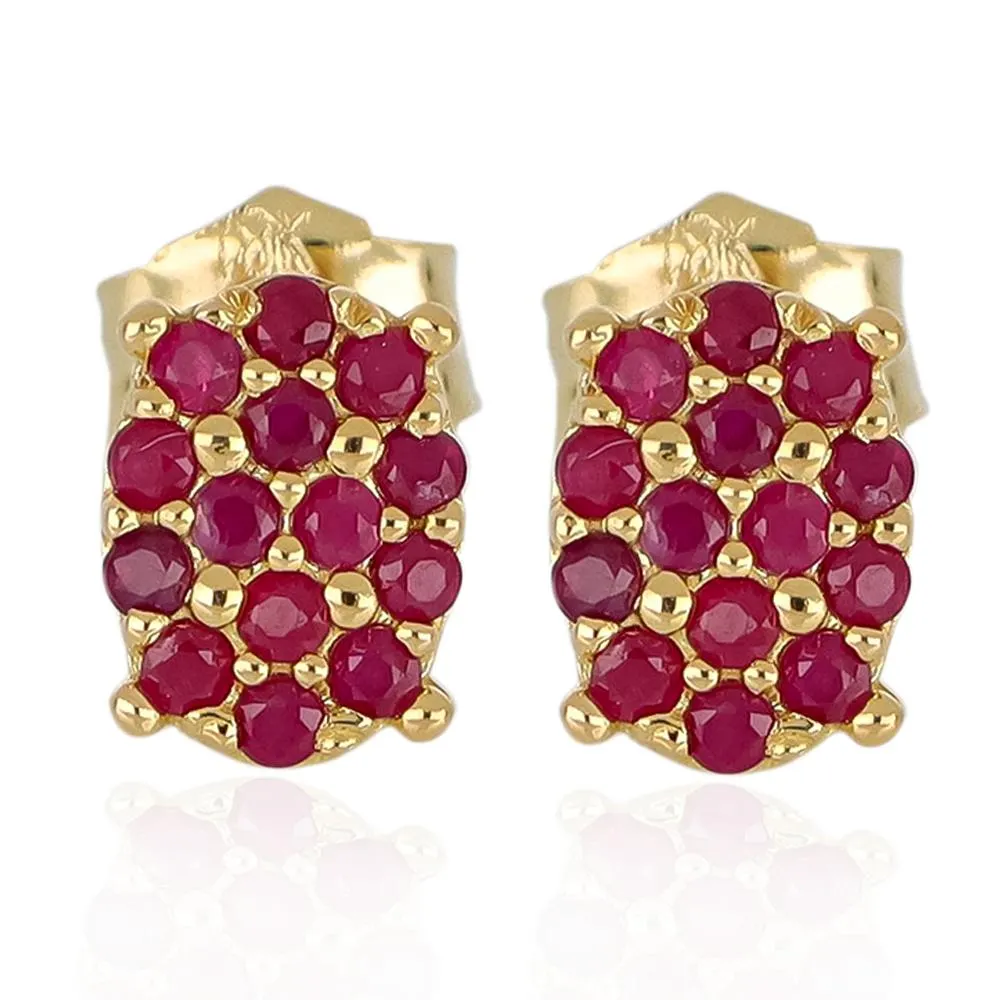 ARETES DE RUBÍES COLECCIÓN BASICS