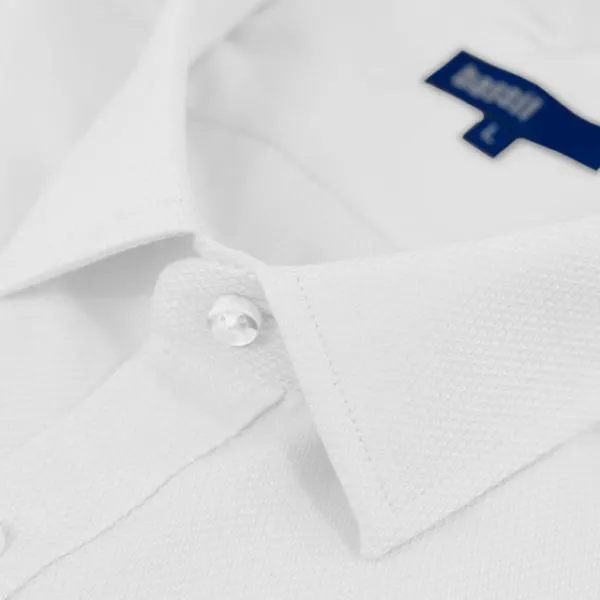 Camisa Blanca manga larga labrado de punto